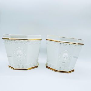 Vista Alegre Portugal porcelain cache pots